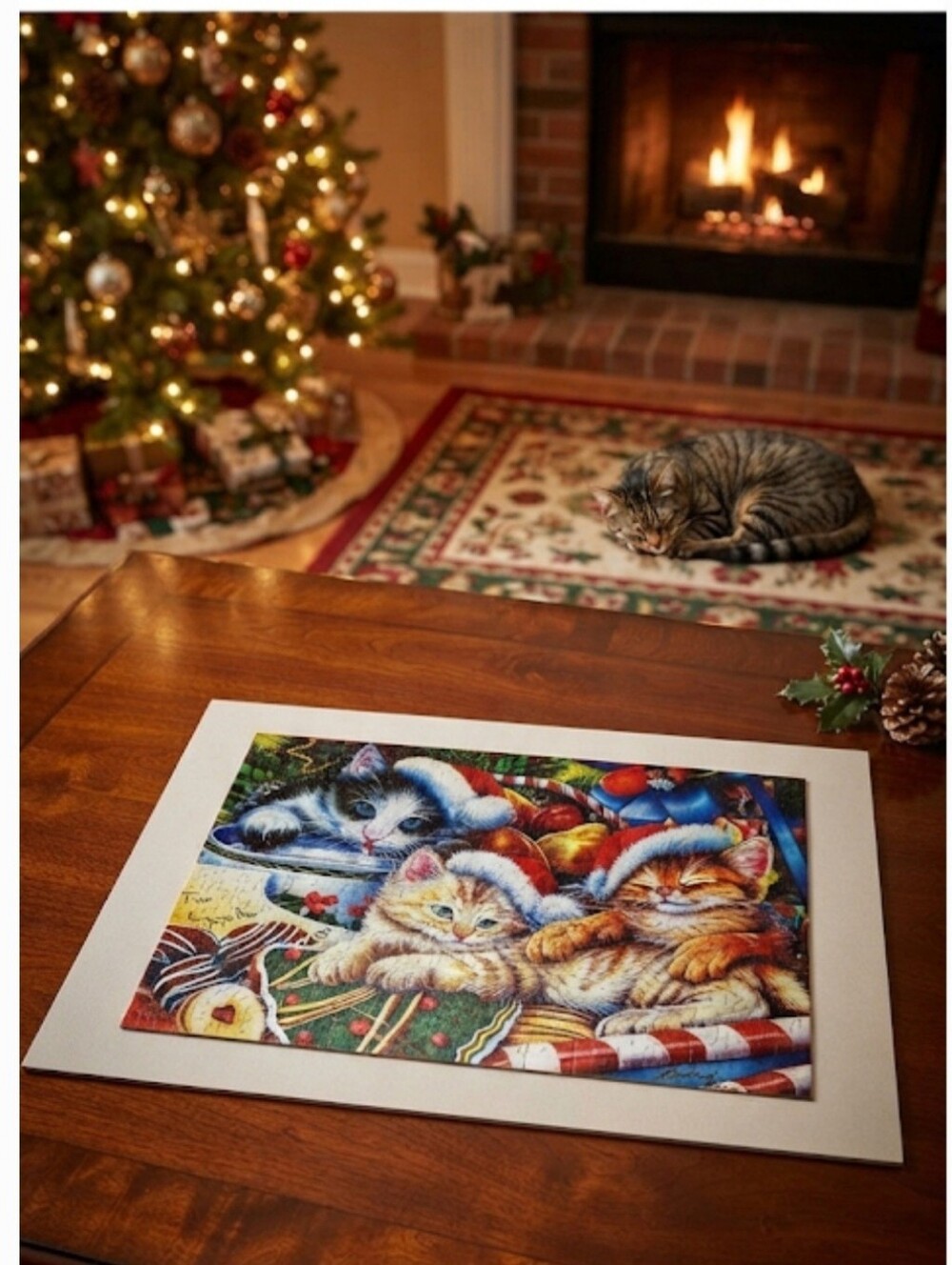 Christmas kittens cats puzzle 300 pc
